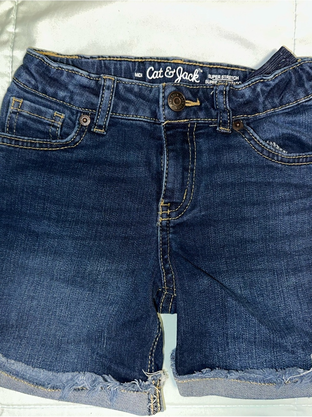Cat & Jack Dark Blue Stretch Denim shorts